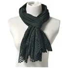 BLUE PHOENIX lace shawl scarf polyester black kerchief shedding women hijab