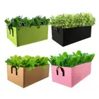 Garden Flower Pot Felt Fabric Square Plant Nursery Bag Garden Flower Felt Pot Planter Grow Bags