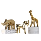 Middle Eastern Home Decor Gold Printed Animal Sculpture Gift Crafts Pieces Ceramic Art Home Decor