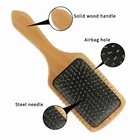 Metal Quality Durable And Comfortable Professional Wooden Hair Brush With Metal Teeth For Hair Extension