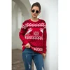 Christmas Women's Knit Snowflake Fawn Elk Jacquard Pullover Sweater