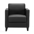 High armchair with leather furniture in modern living room