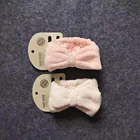 Coral Fleece Makeup Bow Elastic Soft Headband For Women Wash Face Lady Bath Mask makeup hair band