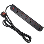 Residential Socket 10ft Extension Cord 6 Outlet Universal Power Strip Socket