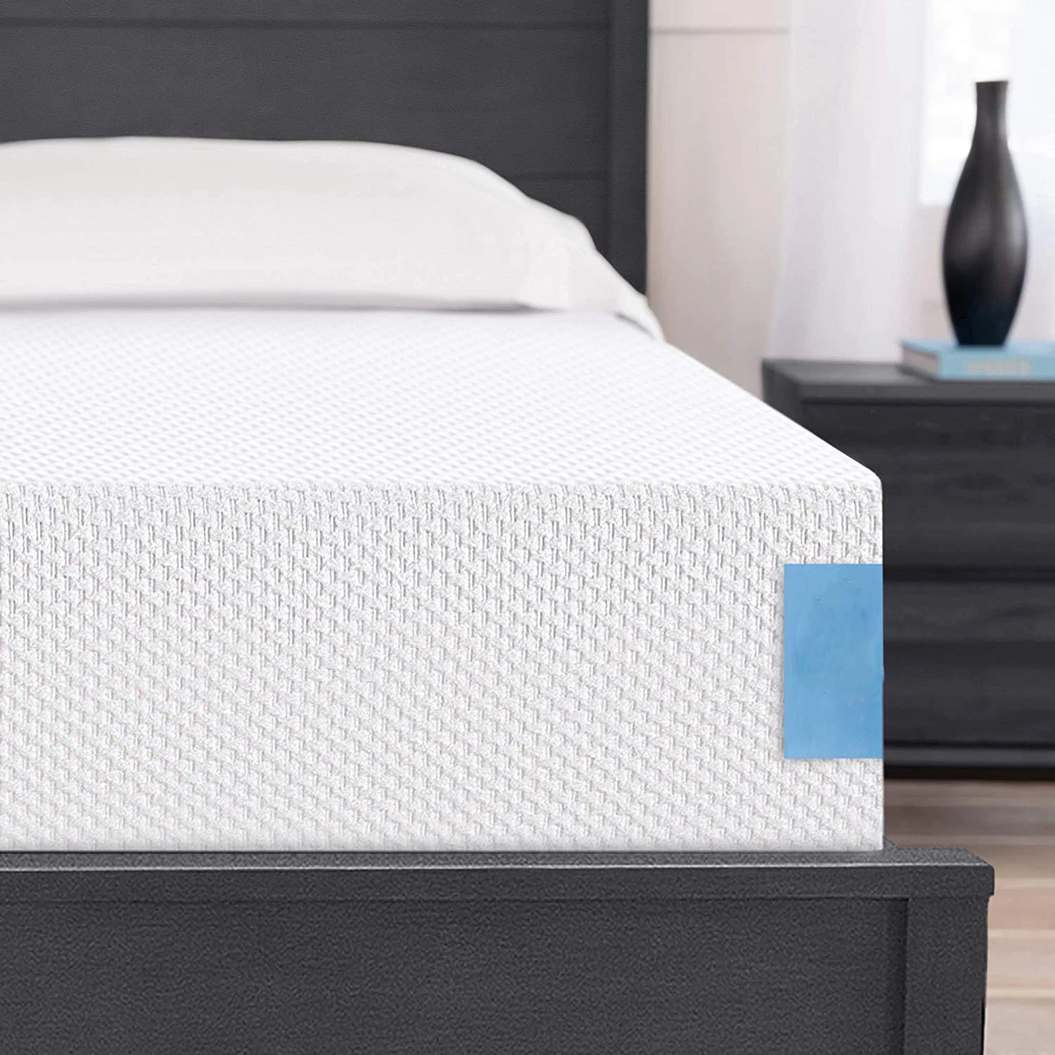 8 inch cooling gel memory foam mattress, box pack, white