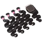Cheap 10a 11a Grade 100% Peruvian Virgin Hair Extensions Body Wave Bundles with Closure
