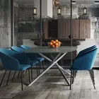 Modern Italy Hot Selling Dining Room Furniture Simple Wooden Table Set Restaurant Chairs and