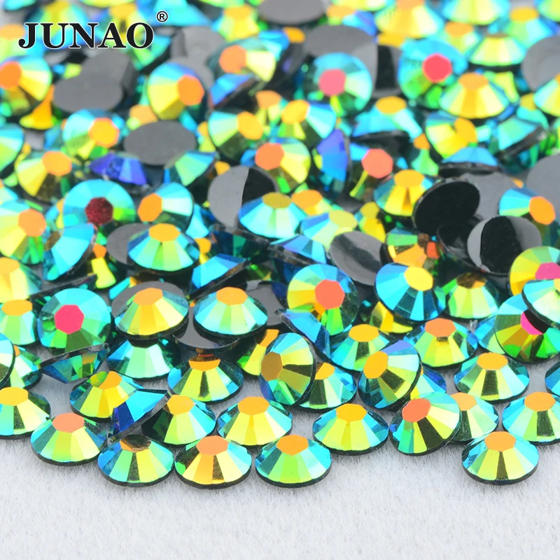 Junao 2mm 3mm 4mm 5mm 6mm Wholesale Bulk Package Non Hot Fix Strass