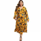 Wholesale New Floral Printing Dress Plus Size Women Clothing Dress Plus Size Dress & Skirts Women