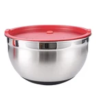 wholesale Stainless Steel Mixing Bowl Sets With Lids Non Slip Silicone Bottoms Salad Bowl of 7