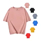 custom company logo tshirt high quality cotton blank basic tshirts women and mens oversized drop shoulder tshirt