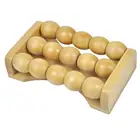 Wood Foot Massager 15 Ball Wooden Roller Stress Relief Body Massage Relax Feet