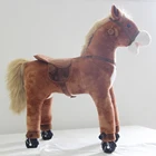 Animal Ride Toy For Horses Walking Animal Ride Toy Horse Kids Stuffed Mechanical Horse Ride With Wheels For Sale
