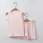 OEM pretty cute 100% organic cotton vest shorts knitted newborn baby summer beautiful baby cute clothes