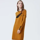 2019 New Women Clothing Casual Solid Knit Pullover Mujer Cashmere Wool Ladies Long Sweater Dress