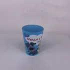 plastic cups with straw 500ML plastic cup with inmold printing