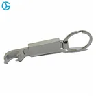 Promotional Gifts Custom Logo Design Beer Bottle Shape Zinc Alloy Metal Key Chain Bottle Opener
