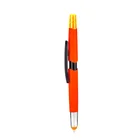 3 in 1 flexible funny plastic multi color high-sensitive stylus ball point pen with highlighter