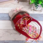 Santa Sacks Christmas Drawstring Christmas Gift Bags 3D Design Fabric gift Bags for Christmas Party Supplies