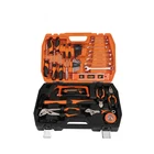 KENDO 61pcs Plastic Tool Set Household Hand Tool Box Kit