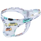 Mens Thong Underwear Sexy Cotton Print U-convex Pouch Men Thongs & G Strings Tangas Hombre Ropa Interior T-back Thongs