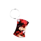 Custom shape printable blank sublimation mdf keyring sublimation keychain