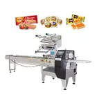 Fully automated cookie/cup cake/wafer biscuits flow wrapper machine