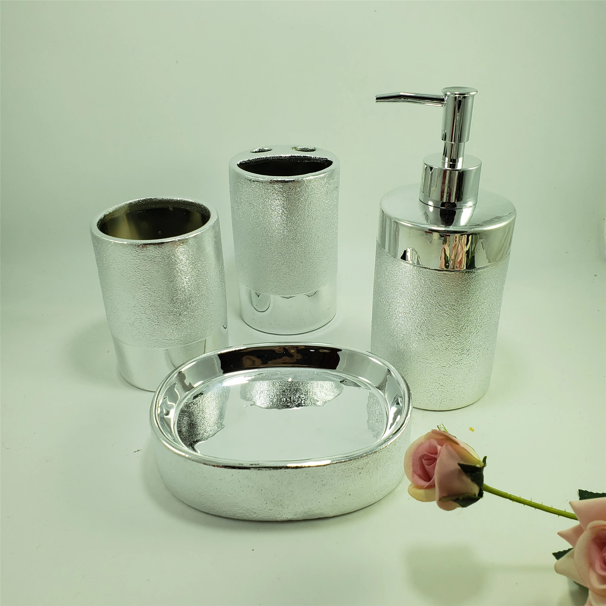 Ceramic Silver Bath Accessories Bathroom Set Buy Bathroom Set Ceramic Ceramic Bath Accessories Set Ceramic Bathroom Set Product On Alibaba Com