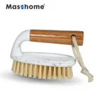 Masthome Wooden handle Scrub Floor Cleaning bathroom Floor cleaning brush