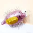 TPR soft hairy ball toy funny stress relief toy cute shiny powder animal squeeze ball seahorse inflatable stress toy