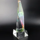 New custom high quality cylinder optical crystal award trophy -OCA073