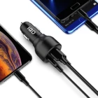 Mobile Phone Black OEM electric 3 usb car charger with smart ic