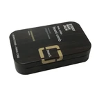 dual sided beard comb metal box peigne de corne peigne a barbe tin box sandalwood santal comb tin case