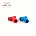 16mm Colorful Nylon Wire Playground Climbing Net Reinforced Rope Aluminum T-shape Connector