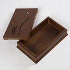 best sale custom logo rectangle brown Wooden incense burner box for temple