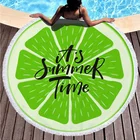 Round Fabric Bath Towels For Living Room Printed Tropical Plants Beach Towel Microfiber Boho Beach Towels Home