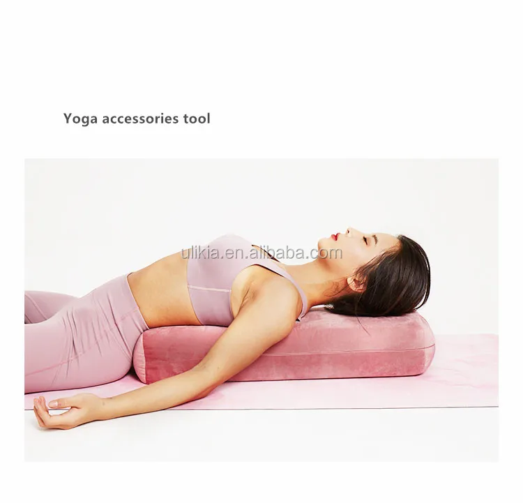 Yoga Bolster Pillow for Meditation and Support - Rectangular Yoga Cushion - Yoga Accessories with Carry Handle