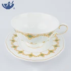 Wholesale Luxury Ceramic Art Printed Porcelain Tea Cup With Saucer