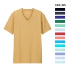oem t-shirt V neck blank t-shirt printing custom for man