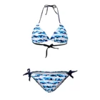 Sexy Bikini Women Beach Swimwear Two Pieces Removable Padded Swimsuit Ladies Print Thong Bathing Suits