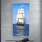 Home Wall Art Decor Large Size Seascape Sailboat Painting Canvas