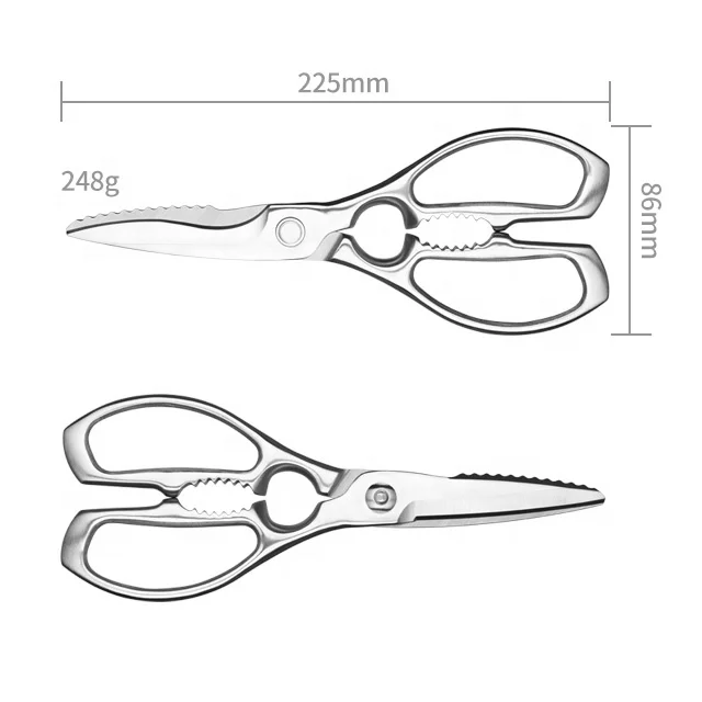 Professional Multi-function Premium Stainless Steel kitchen Vegetables BBQ Scissors Kitchen Shears
