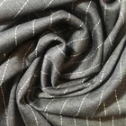 Stripe two-sided jacquard cotton polyester wool soft fabric for tshirt
