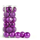 wholesale custom pink 10 cm christmas tree baubles balls for indoor home decoration