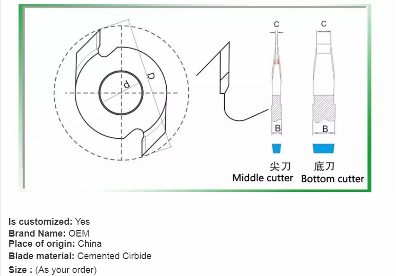 Livter Wood Planer Cutter Woodworking Pcd Cutter For Edge Bander