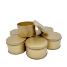 Manufacturer wholesale gold round metal tin cans for candy box cosmetic jar