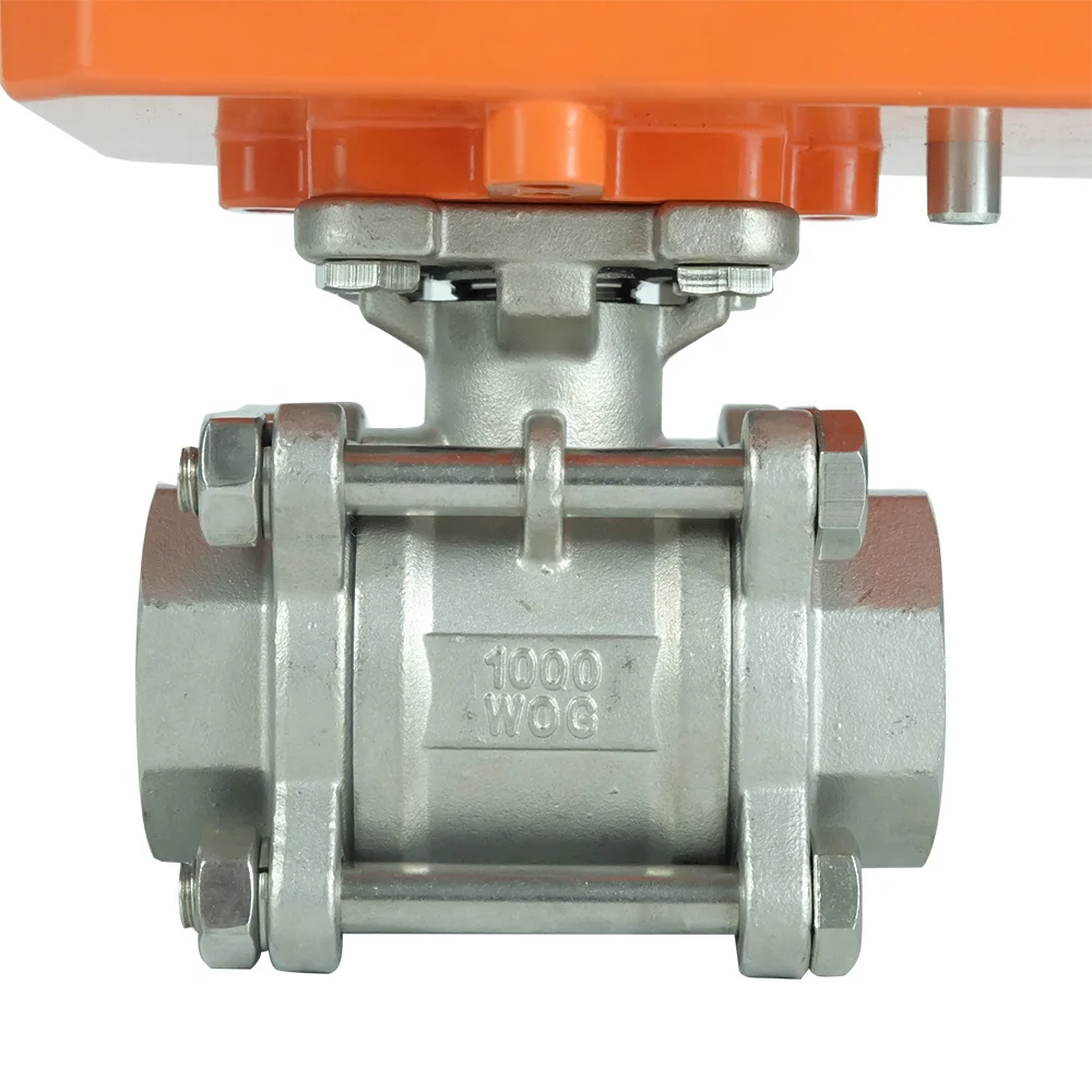 Dkv Mini Electrical Actuator Ball Valve Motorized Type 2 Way 3pc