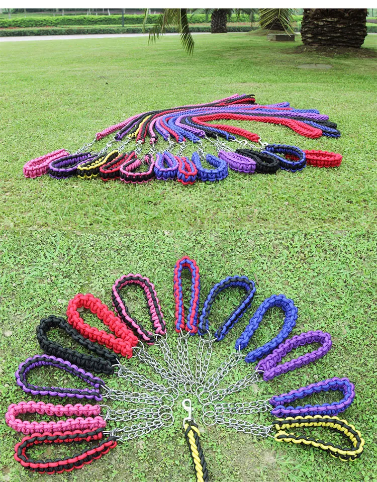 Manufacturers Custom Designer Luxury Fashion Pet Rope Collar Lead Braided Dog Leash