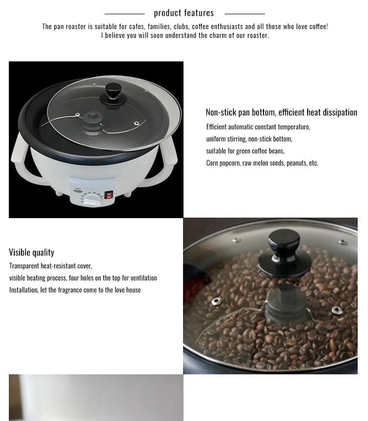 800g Capacity Coffee Roasting Machine Electric Household Coffee Roaster Home Coffee Roaster