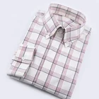 2019 Wholesale All Seasons Cotton Latest Design White Grid Casual Shirts